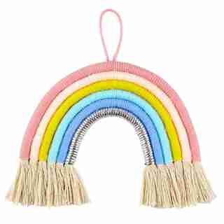 Décoration murale SUNSET arc-en-ciel en macramé