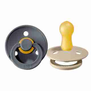 BIBS Pacifier 2 Pack - Sand / Iron Size 6-18 Months