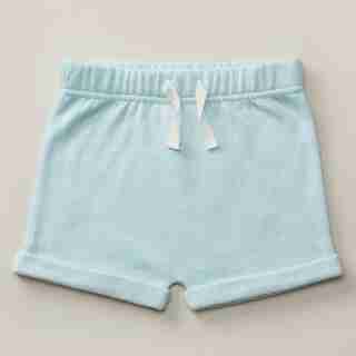 FITTED SHORTS, BLUE 0-3 MONTHS