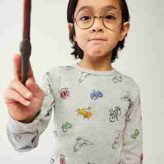 Harry Potter Grey Icon Pajama Set Size 8