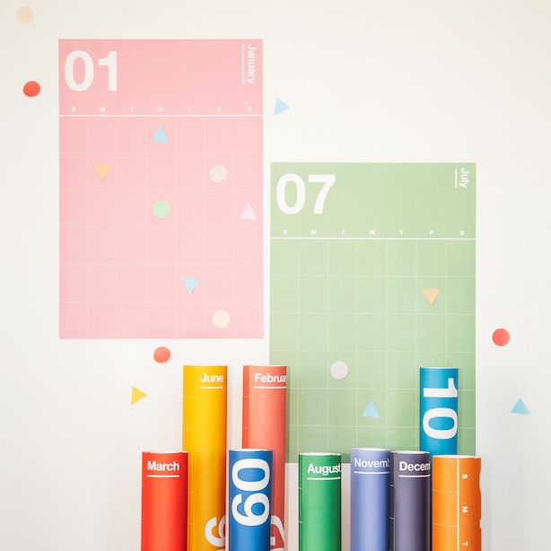 Poketo Spectrum Wall Planner & Calendar by Poketo Gifts www