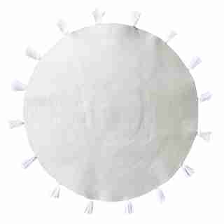 tapis rond pompon