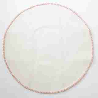 Tapis rond pompon en feutre