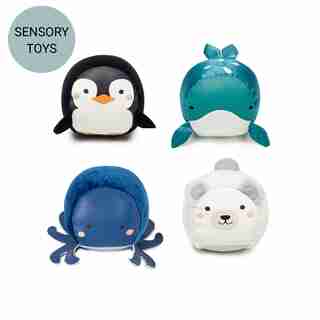 Baby / Toddler Sensory Balls, Ocean (Polar Bear, Whale, Penguin and Octopus)