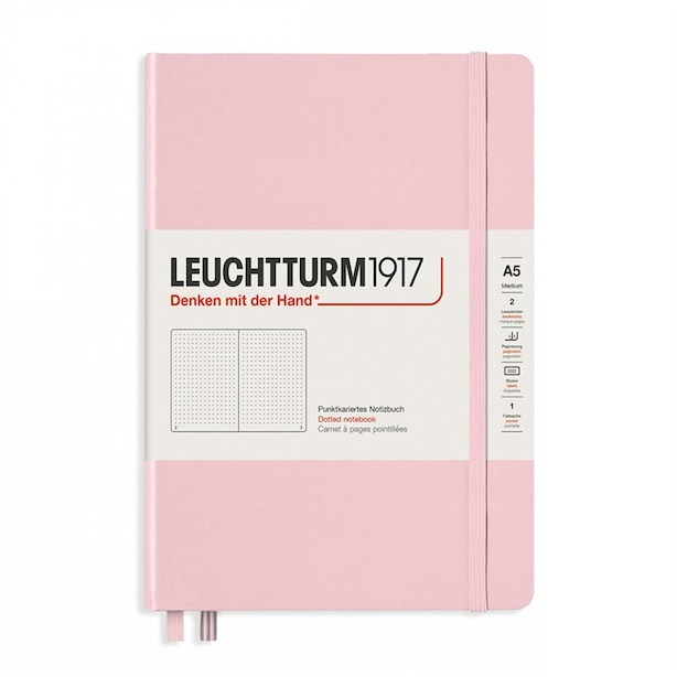 Medium A5 Dotted Hardcover Journal Powder