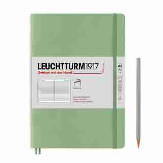 LEUCHTTURM1917 - SOFTCOVER RULED MEDIUM A5 NOTEBOOK, SAGE