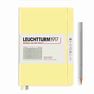 Notebook Medium A5, Hardcover, 251 numbered pages, Vanilla, squared