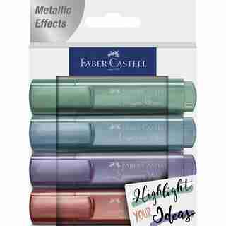 FABER CASTELL SET OF 4 METALLIC HIGHLIGHTERS