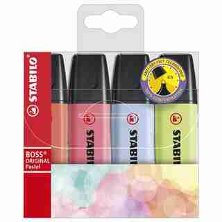 STABILO SET OF 4 BOSS ORIGINAL PASTEL HIGHLIGHTERS