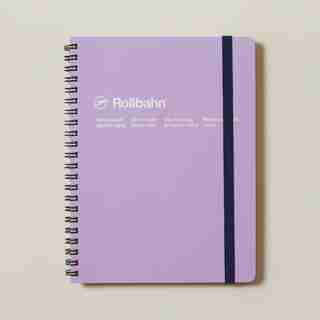 Rollbahn A5 Spiral Notebook, Light Purple Grid