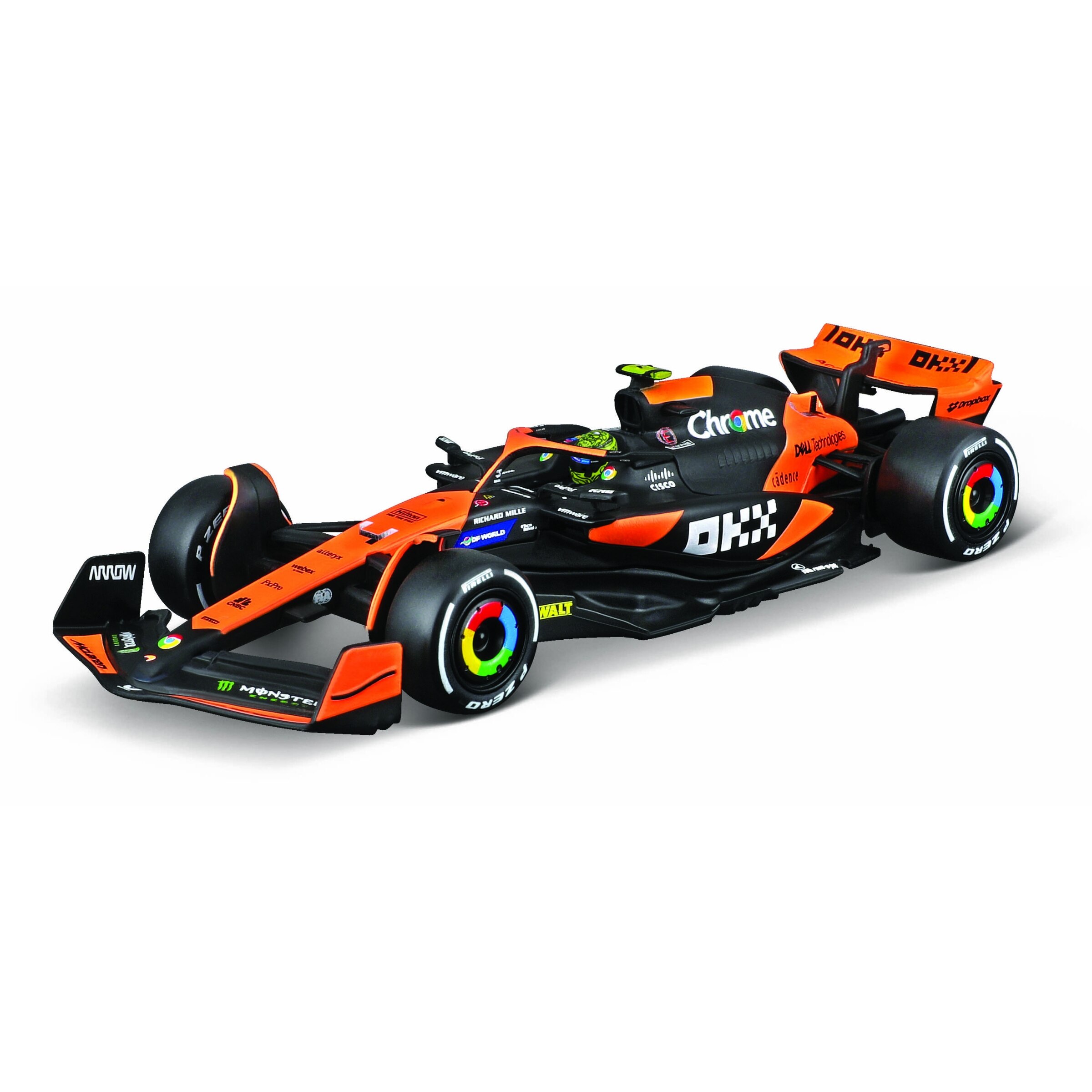 Maisto 1:43 Race Formula Mclaren Mcl38 With Helmet ('') | Indigo