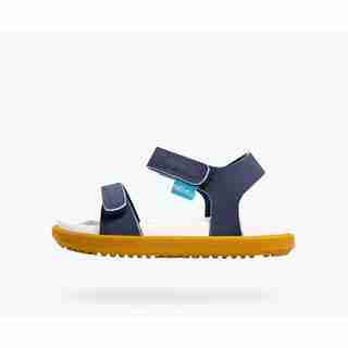 Sandales Charley pour jeunes, Bleu Régate/Blanc Coquille/Brun Caramel