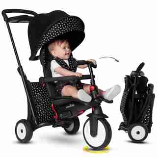 smarTrike STR5 Toddler Trike – 6 Stage Compact Stroller Certified Trike from Ages 10 months+, Black and White