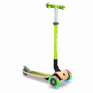 Primo Foldable Wood Scooter - Lime Green