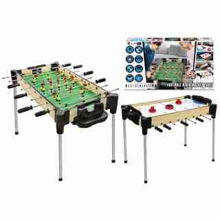 32" (82cm) 2-in-1 Reversible Football (Foosball/Soccer) & Hover Puck Air Hockey Table