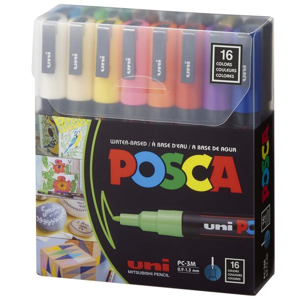 POSCA 8Color Paint Market Set, PC3M Fine by Posca Toys www
