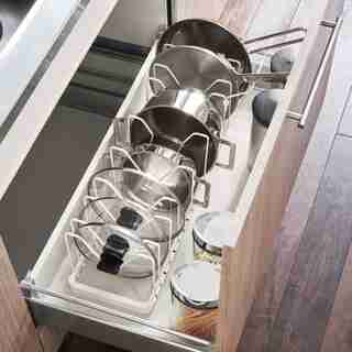 Tower Pot Lid & Frying Pan Organizer, White
