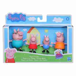 Peppa Pig, Peppa à l'aventure, Peppa et sa famille, jouet à 4 figurines de la famille Pig, dès 3 ans