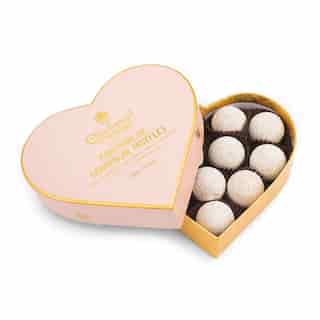 Pink Marc de Champagne Chocolate Truffles Heart, 200g