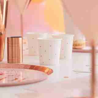 GOBELETS EN CARTON BLUSH DESIGN BRIDE SHOT POUR EVJF