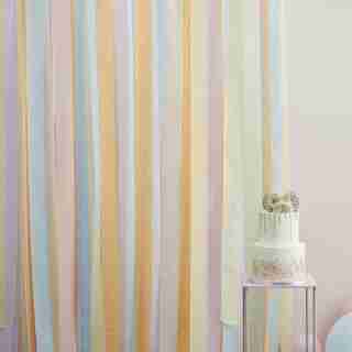 Ginger Ray Large Streamer Backdrop - Pastel - Pastel Foil
