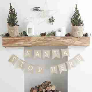 Garland Santa Stop Here Bunting