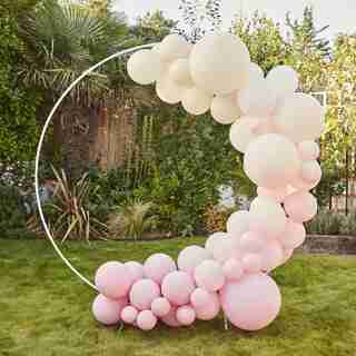 Balloon Arch - Pink, Cream & White
