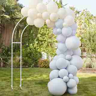 Ballon Arch, Bleu, Crème & Blanc