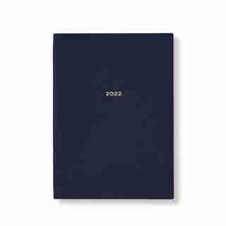 2022 PASTEGRAIN SOHO LEATHER PLANNER, NAVY