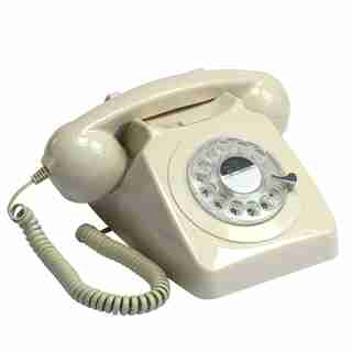 Téléphone de bureau à cadran rotatif, Ivoire
