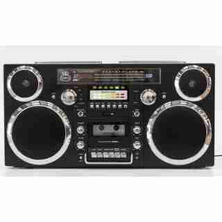 Retro Brooklyn 80's Bluetooth Boombox Stereo - CD, Cass, FM, USB