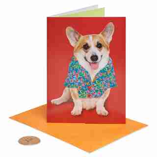 Papyrus Father's Day Card Corgi