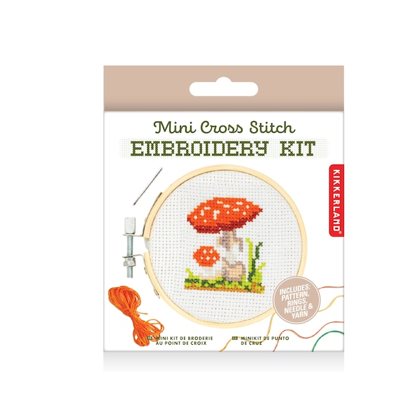 Mini Cross Stitch Kit, Mushroom by Kikkerland | Toys | www.chapters