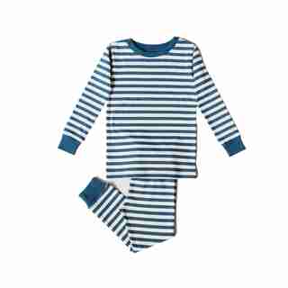 Organic Kids Pajamas - Sailor Stripes - 4T