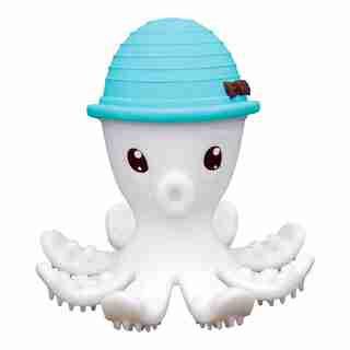 Mombella Octopus Teether & Gum Massager, Powder Blue