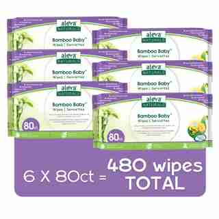 Aleva Naturals® Bamboo Baby® Wipes 480-Pack