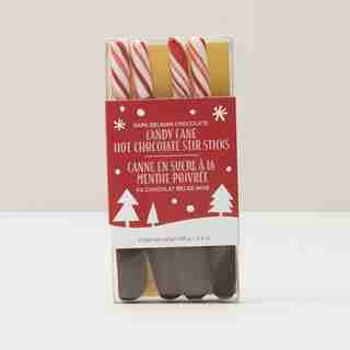 Dark Belgian Chocolate Candy Cane Hot Chocolate Stir Sticks