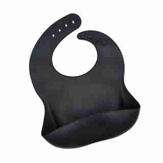 Silicone Bib - Stone Black