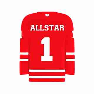 JOUET DE DENTITION EN SILICONE POUR MAILLOT DE HOCKEY - ROUGE