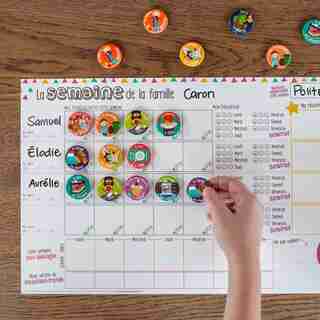One Week at a Time Family Organizer - horizontal (In French)