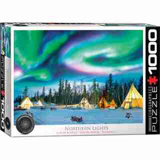 Jigsaw Puzzle Yellowknife Northern Lights 1000 Pieces
