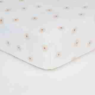 Drap de lit de bébé en mousseline de coton, Marguerites