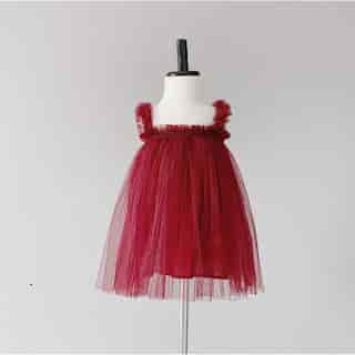 Baby Avery Tutu Dress, Burgundy 6-12 months