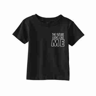 T-SHIRT THE FUTURE LOOKS LIKE ME BLACK 7 YEARS