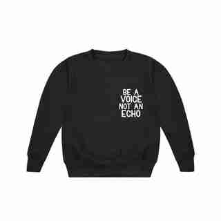 CREWNECK SWEATER BE A VOICE NOT AN ECHO BLACK 7-8 YEARS