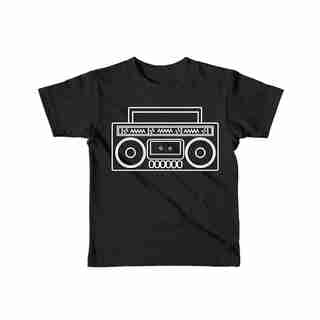 T-SHIRT BOOMBOX BLACK 5-6 YEARS