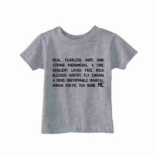 T-SHIRT AFFIRMATIONS HEATHER GREY 7 YEARS