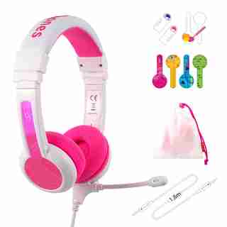 BuddyPhones School+ Headphones Pink