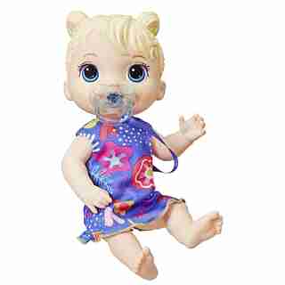 Baby Alive Baby Lil Sounds: Interactive Blonde Hair Baby Doll for Girls and Boys Ages 3 and Up, Makes 10 Sound Effects, including Giggles, Cries, Baby Doll with Pacifier