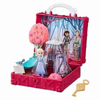 Disney La Reine des neiges, Aventures Pop, Jeu Forêt enchantée avec poignée, inclut la poupée Elsa